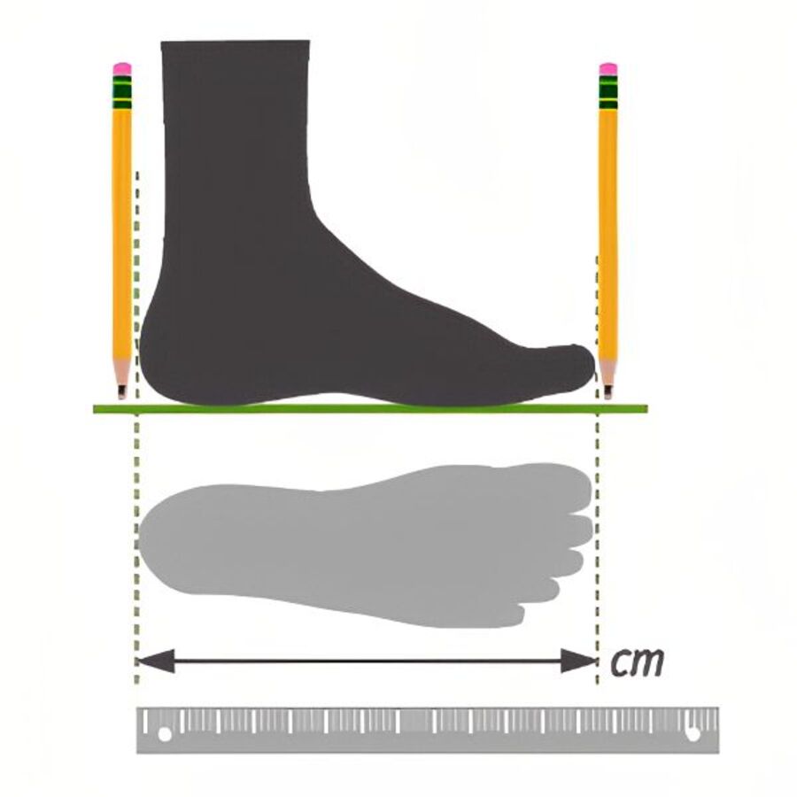 اندازه گیری سایز کف پا
